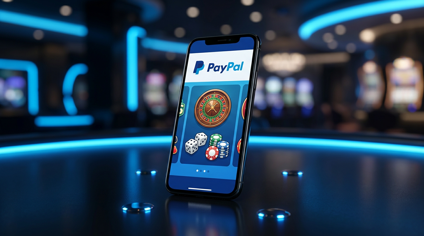 Kasyno online akceptujące płatności PayPal w 2026 roku - nowoczesny interfejs płatniczy.